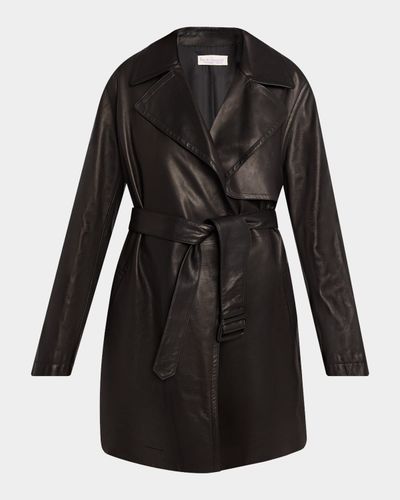 THE ROW Siempra Leather Wrap Trench Coat
