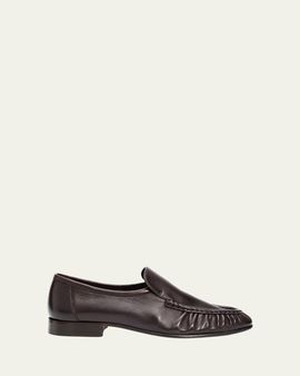 THE ROW Soft Moccasin Two Leather Loafers