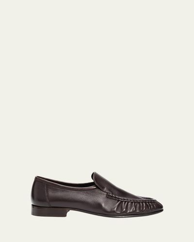 THE ROW Soft Moccasin Two Leather Loafers