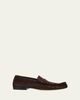The Row Soft Suede Moccasin Loafers - 1