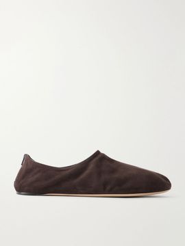 THE ROW Stellene suede flats