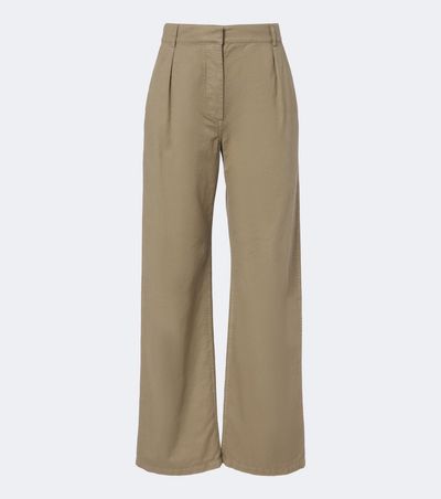 The Row The Row Adler cotton and cashmere wide-leg pants