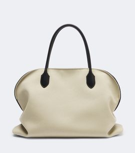 The Row The Row Agnes 15 leather-trimmed canvas tote bag