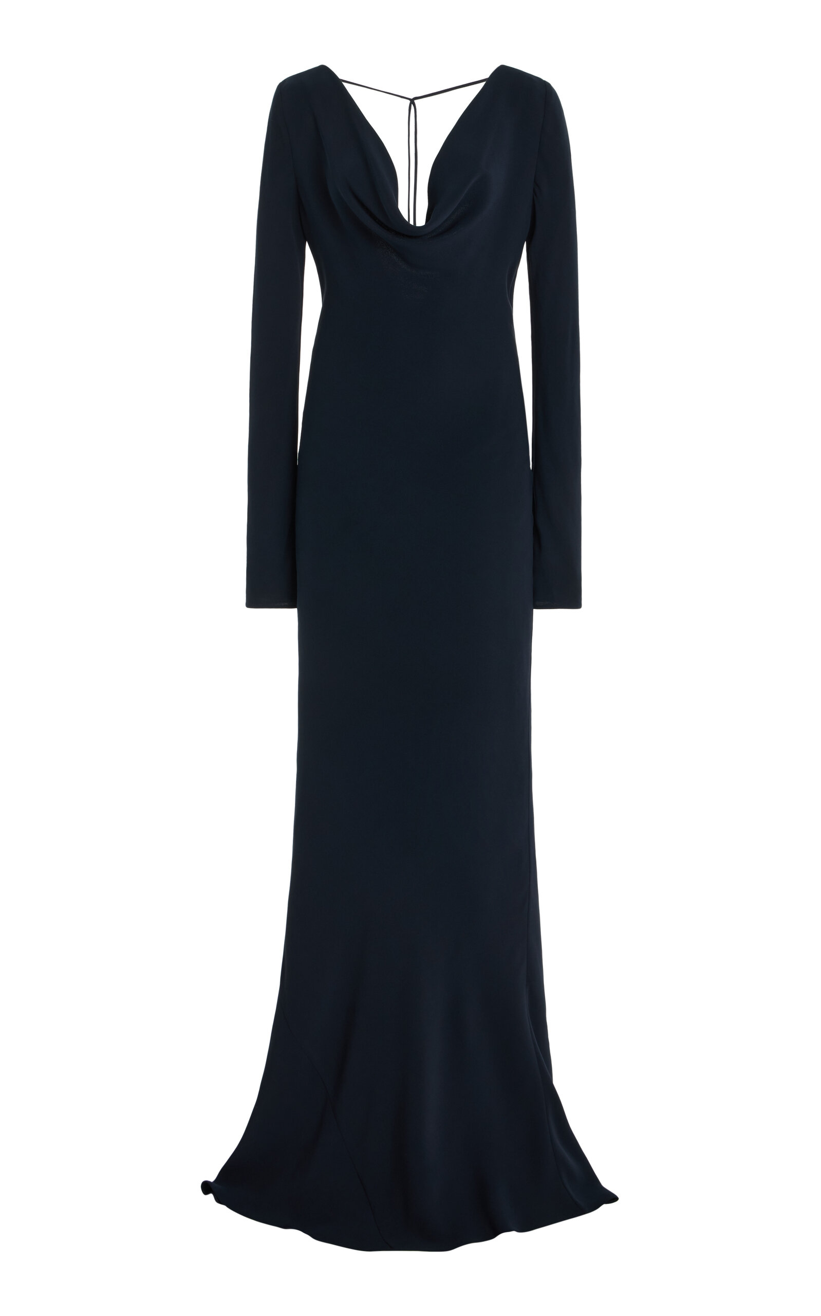 The Row The Row Altan Draped Silk Gown Navy