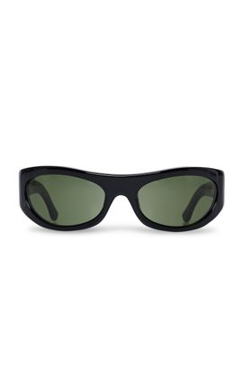 The Row The Row B CurvedFrame Acetate Sunglasses
