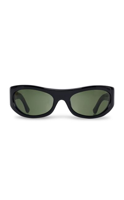 The Row The Row B CurvedFrame Acetate Sunglasses