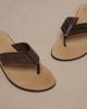 The Row The Row Beach leather-trimmed suede thong sandals - 6