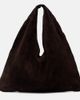The Row The Row Bindle Small suede top-handle bag - 1