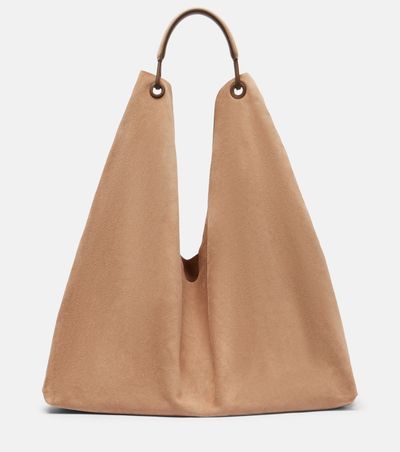 The Row The Row Bindle Three suede shoulder bag