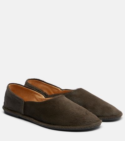The Row The Row Canal calf hair slip-on shoes
