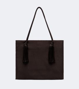 The Row The Row Cecily Tassel silk duchesse top-handle bag
