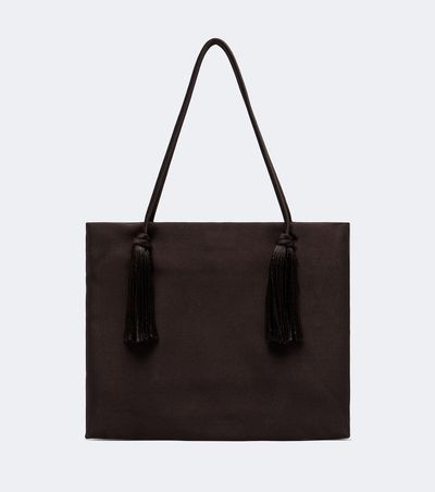 The Row The Row Cecily Tassel silk duchesse top-handle bag