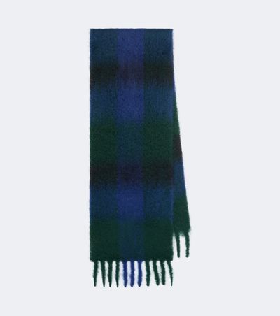 The Row The Row Creana checked mohair and wool scarf