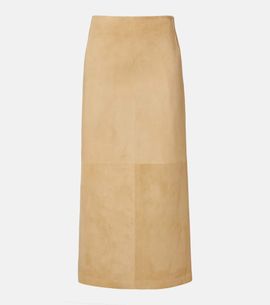 The Row The Row Danas suede wrap skirt
