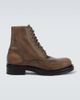 The Row The Row Distressed leather combat boots - 1