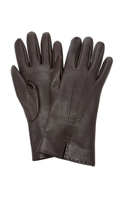 The Row The Row Florence Leather Gloves Brown L