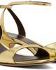 The Row The Row Gold Vika Ankle Strap Kitten Heeled Sandals - 4