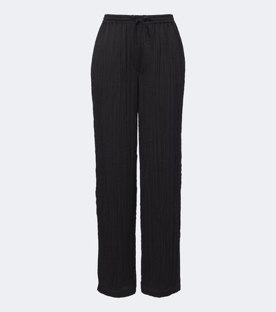 The Row The Row Kriza plissé silk wide-leg pants