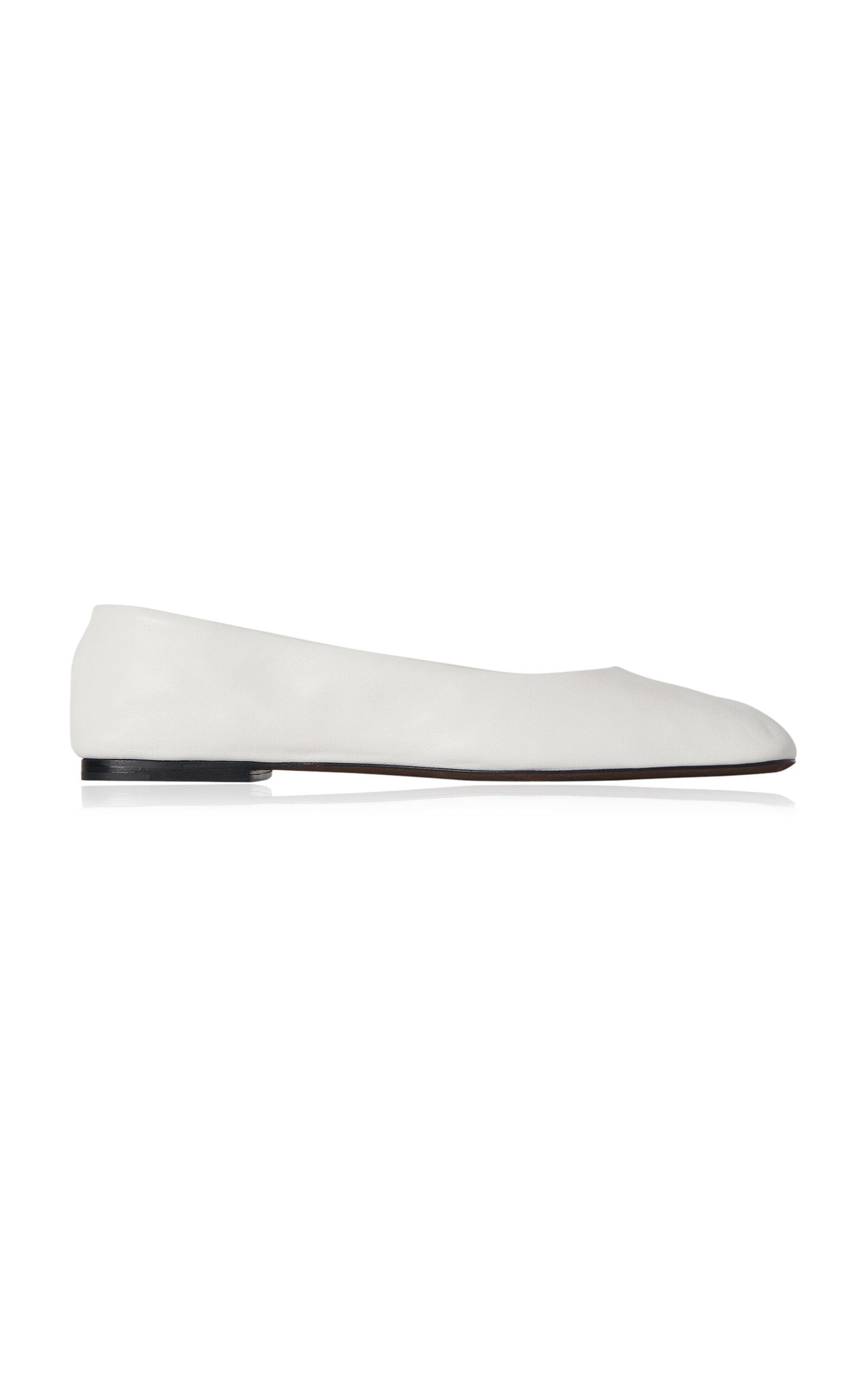 The Row The Row Leather Square Ballet Flats White IT 41