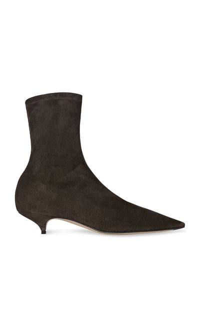 The Row The Row Liisa Kitten Leather Ankle Boots