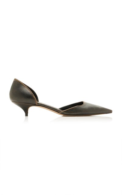 The Row The Row Liisa Kitten Leather d'Orsay Pumps