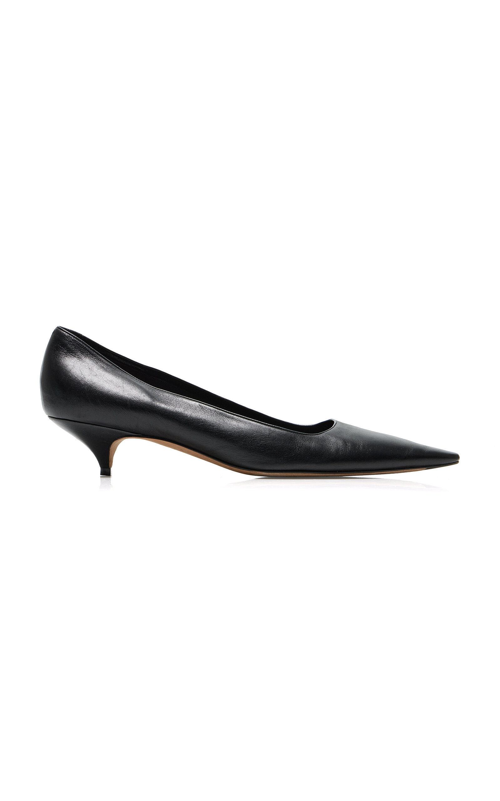 The Row The Row Liisa Kitten Three Leather Pumps