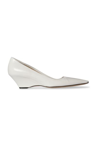 The Row The Row Liisa Leather Wedge Pumps