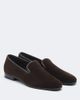 The Row The Row Marc leather-trimmed velvet loafers - 1