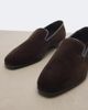The Row The Row Marc leather-trimmed velvet loafers - 6