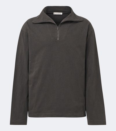 The Row The Row Marcielo cotton half-zip top