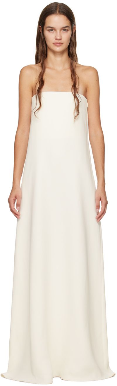 white off the shoulder sequin dress Ladivine CD869W - Tea-Length Glitter Flocked Fabric A-Line Dress