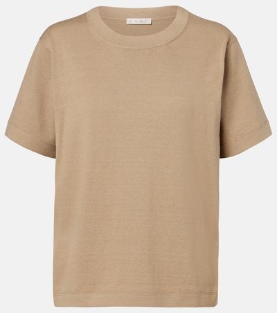The Row The Row Orlan cotton and silk-blend T-shirt