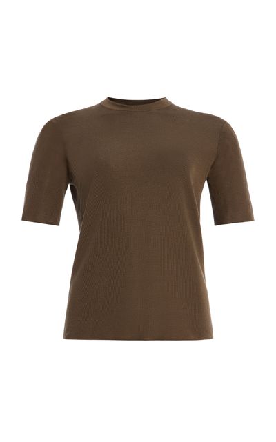 The Row The Row Ozzi Knit Silk TShirt