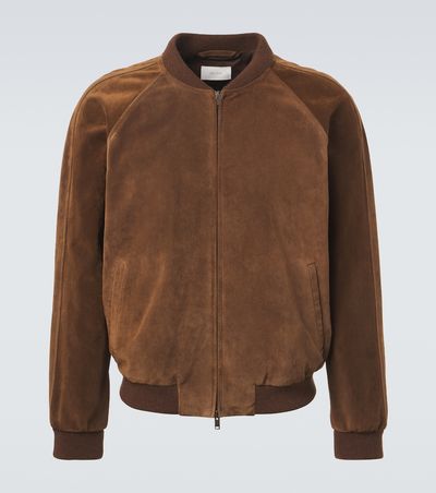 The Row The Row Ramiro suede bomber jacket
