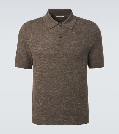 The Row The Row Ravi silk, cashmere, and linen polo shirt