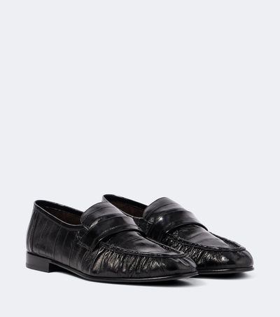 The Row The Row Soft paneled leather loafers