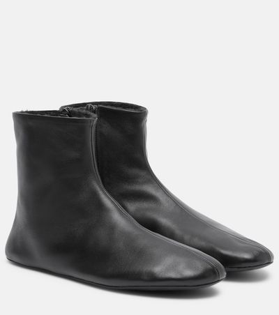 The Row The Row Stella shearling-lined leather ankle boots