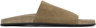 The Row The Row Taupe Hugh Slide Sandals