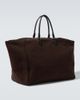 The Row The Row Timo leather-trimmed canvas tote bag - 5