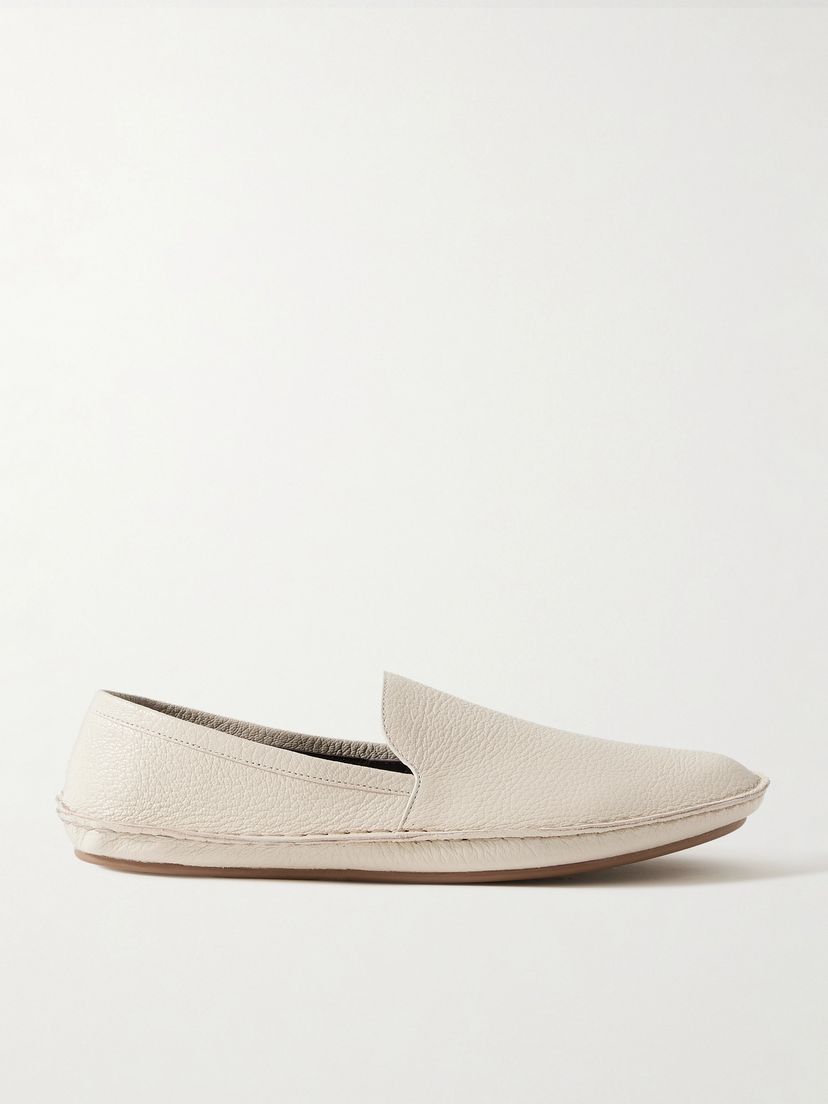 THE ROW Vasko textured-leather loafers