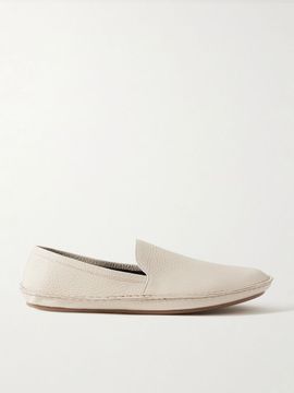 THE ROW Vasko textured-leather loafers