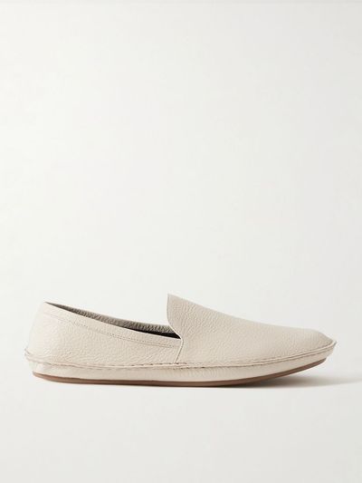 THE ROW Vasko textured-leather loafers