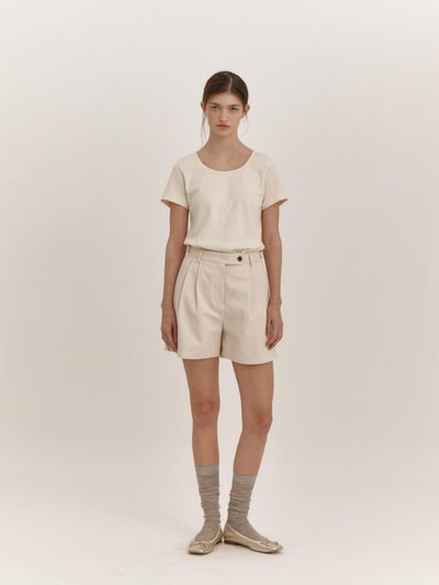 THE RYE Basic Cotton Shorts (Natural)
