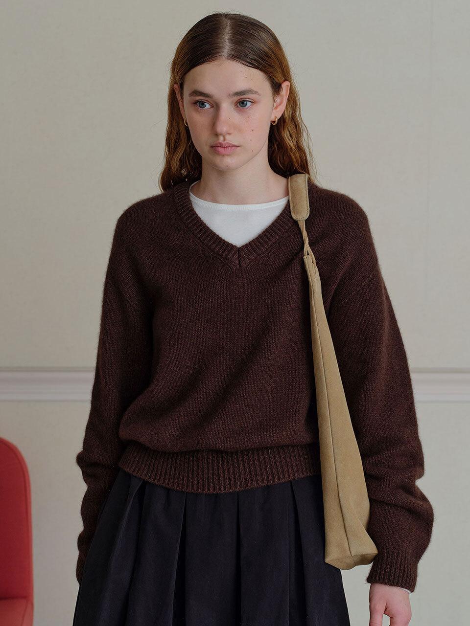 THE RYE Cashmere Wholegarment Knit (Brown)