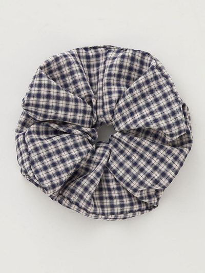 THE RYE Check L Scrunchie [Navy]