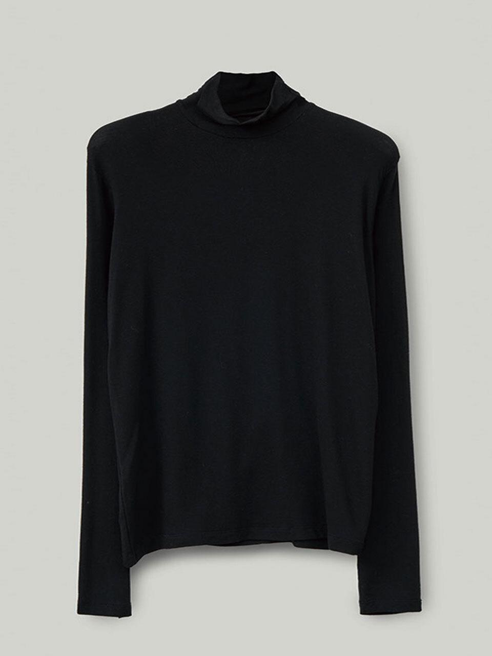 THE RYE French Turtleneck Top (Black)