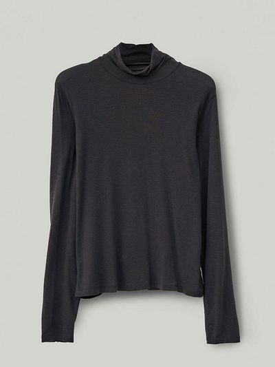 THE RYE French Turtleneck Top (Charcoal)