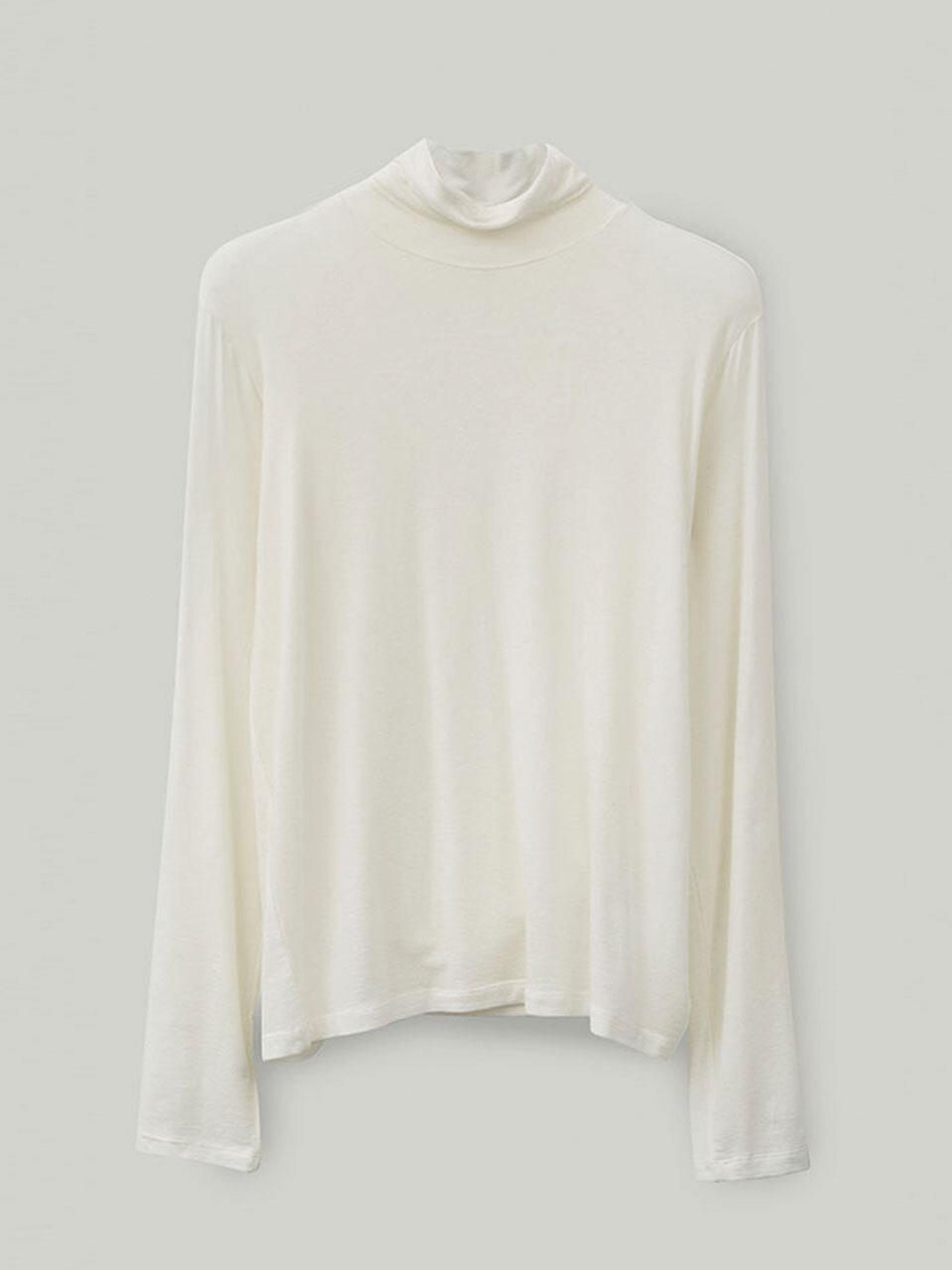 THE RYE French Turtleneck Top (Ivory)