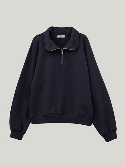 THE RYE Half Zip - Up Sweatshirt (Blue)