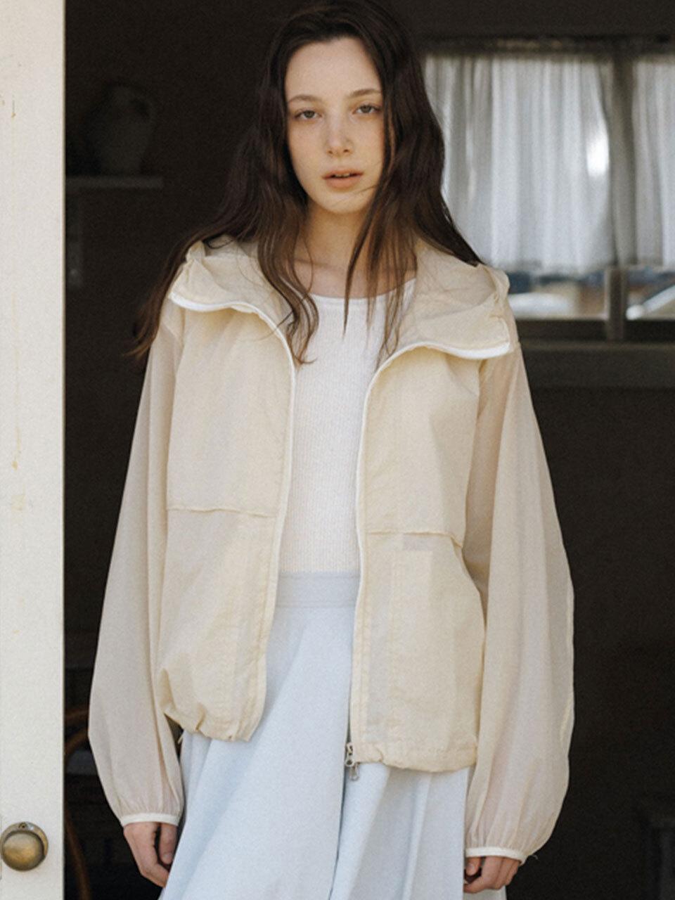 THE RYE Hooded Windbreaker Jacket [Light Yellow]